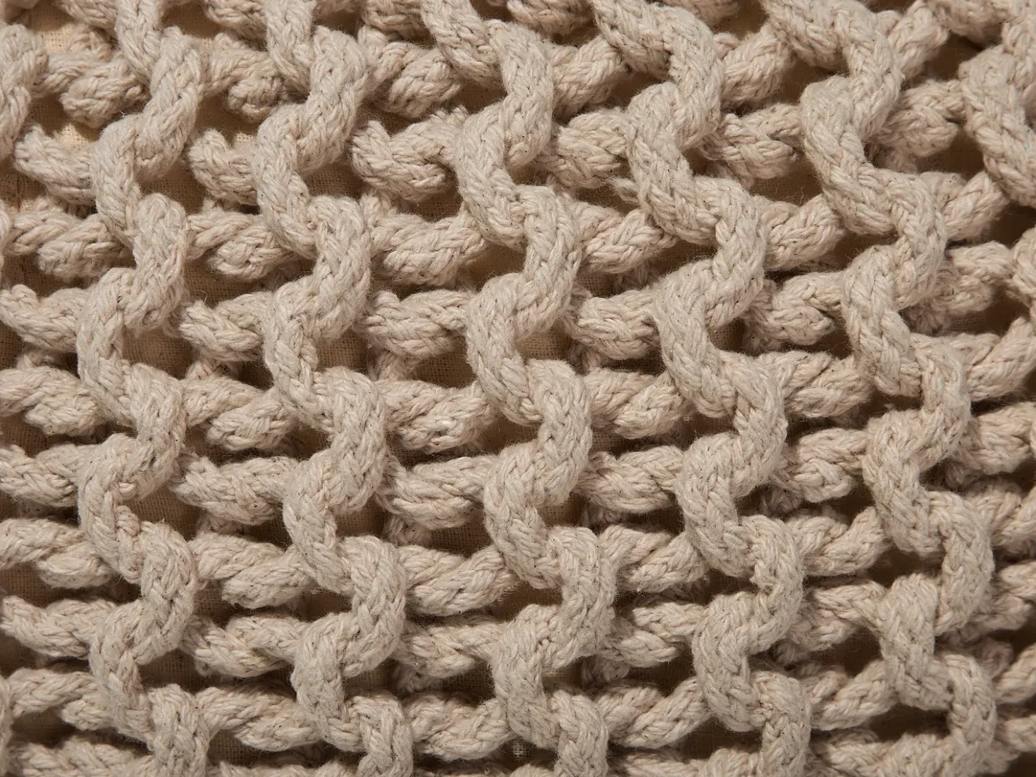 Pouf CONRAD Cotone Beige chiaro