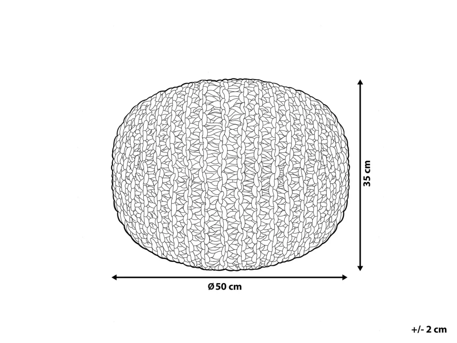 Pouf CONRAD Cotone Blu