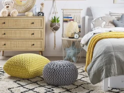Pouf CONRAD Cotone Giallo