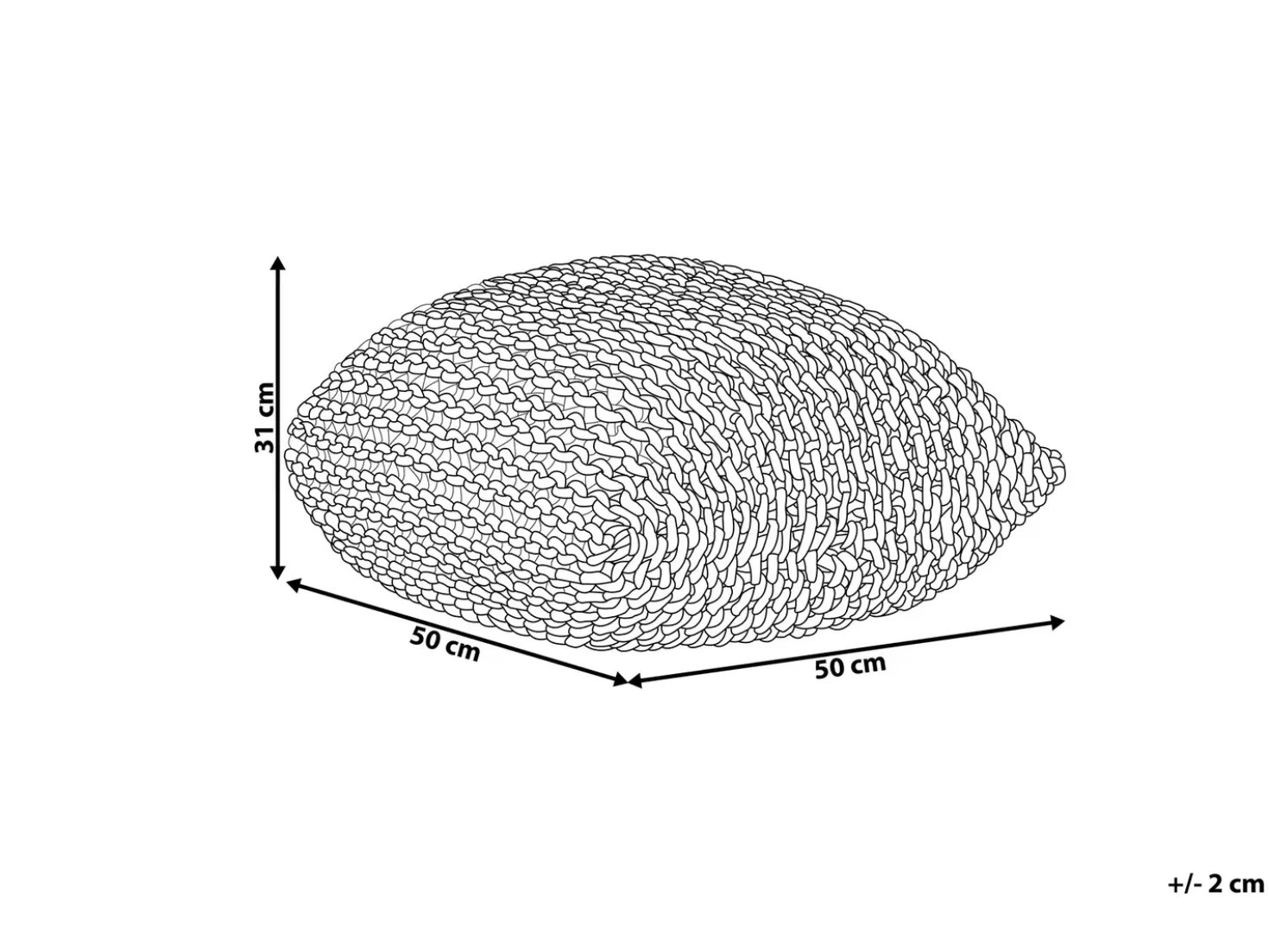 Pouf CONRAD Cotone Giallo