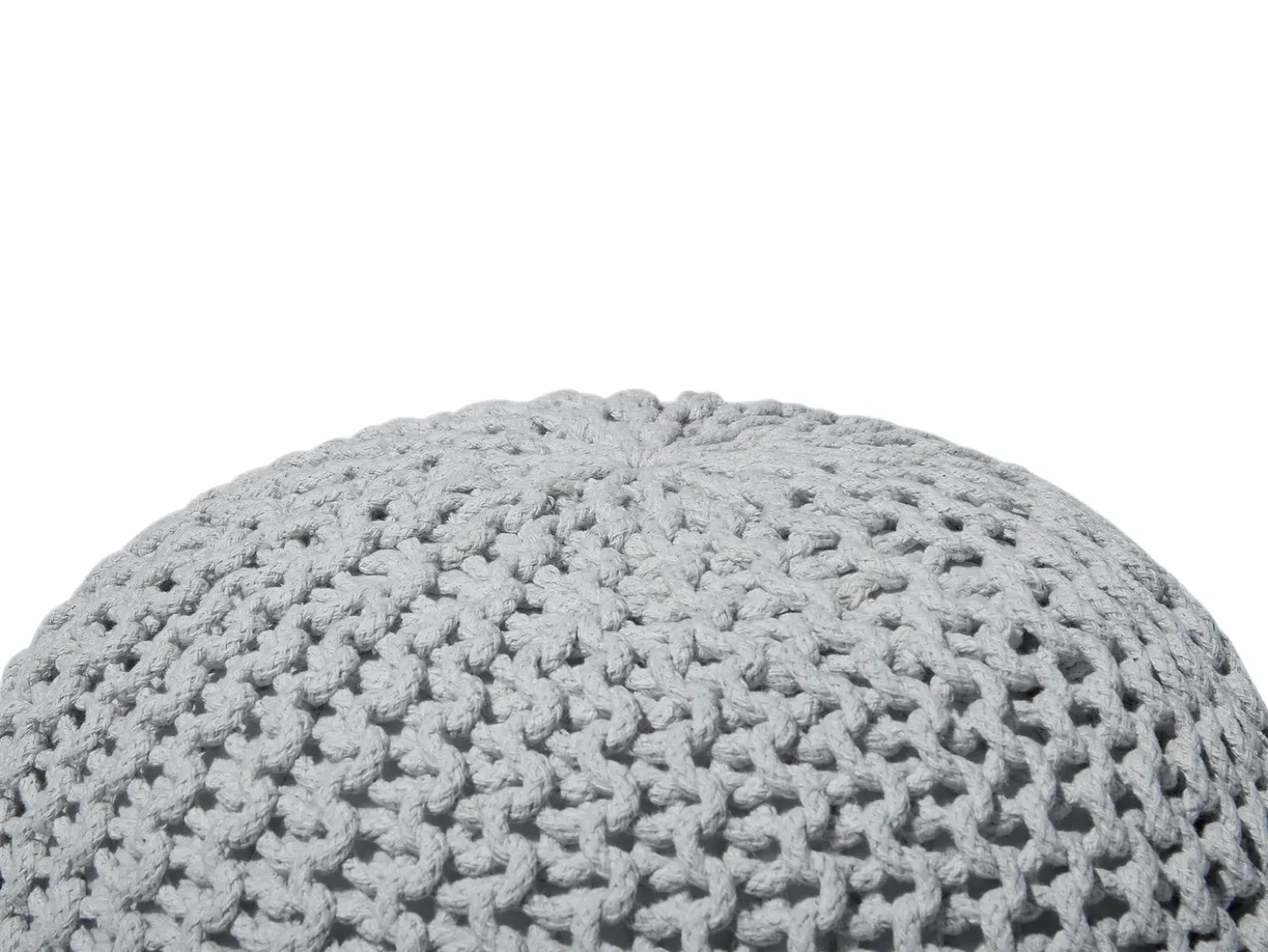 Pouf CONRAD Cotone Grigio chiaro