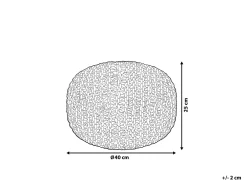 Pouf CONRAD Cotone Grigio chiaro