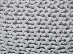 Pouf CONRAD Cotone Grigio chiaro