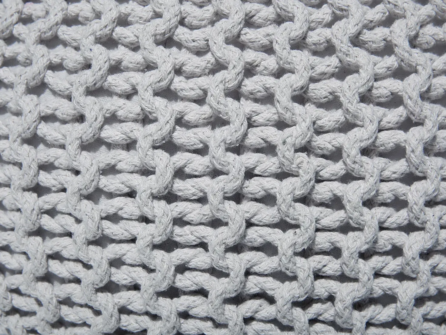 Pouf CONRAD Cotone Grigio chiaro