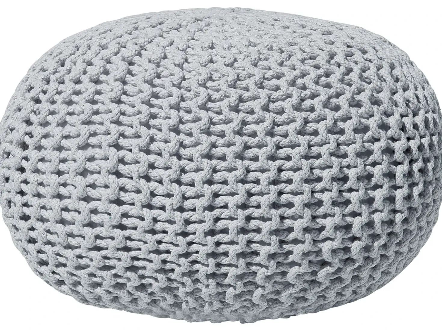 Pouf CONRAD Cotone Grigio chiaro