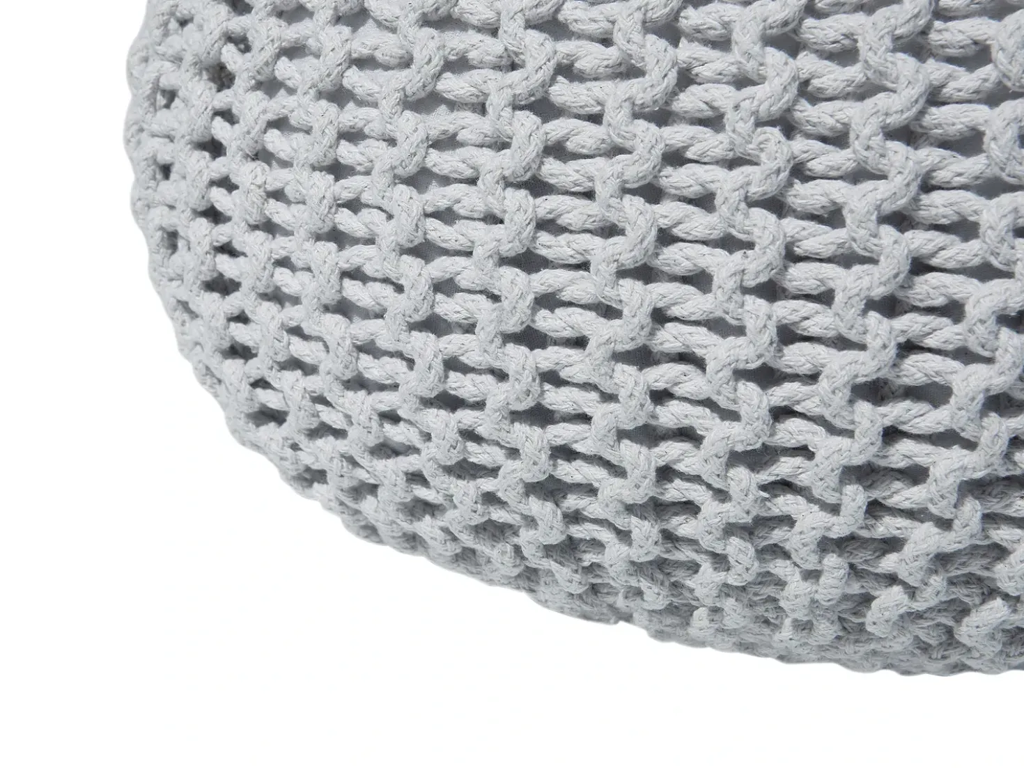 Pouf CONRAD Cotone Grigio chiaro