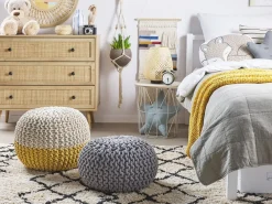 Pouf CONRAD Cotone Grigio