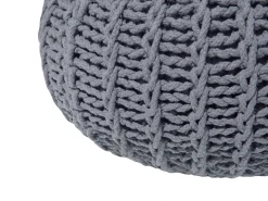 Pouf CONRAD Cotone Grigio scuro