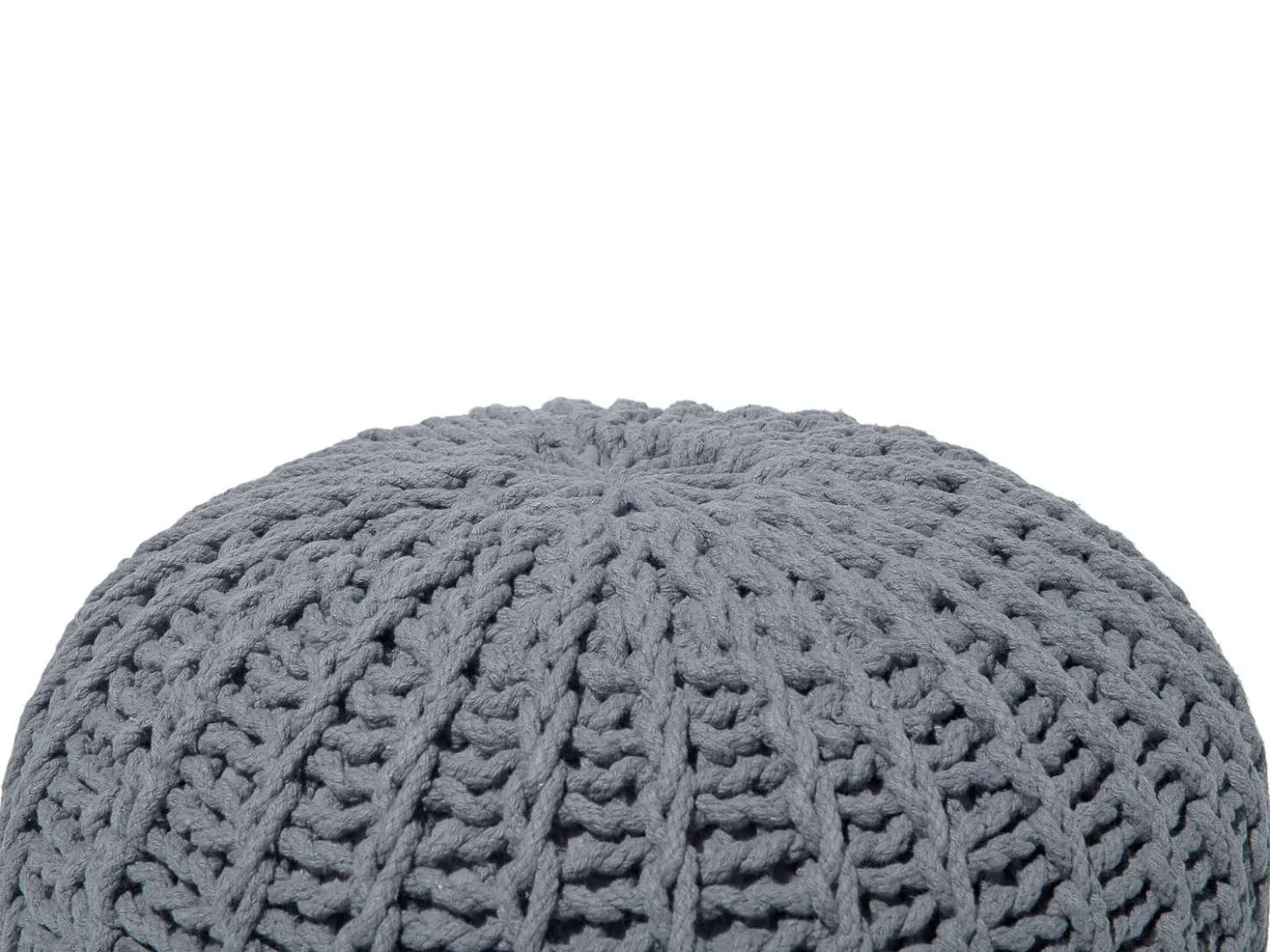 Pouf CONRAD Cotone Grigio scuro