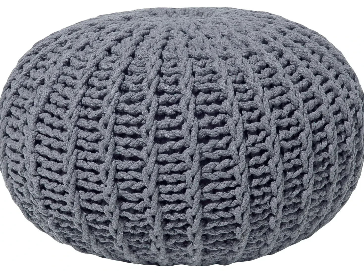 Pouf CONRAD Cotone Grigio scuro