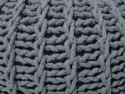 Pouf CONRAD Cotone Grigio scuro