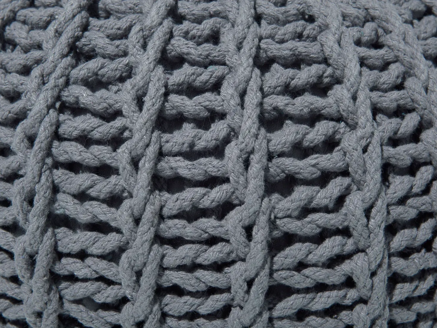 Pouf CONRAD Cotone Grigio scuro