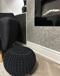 Pouf CONRAD Cotone Nero