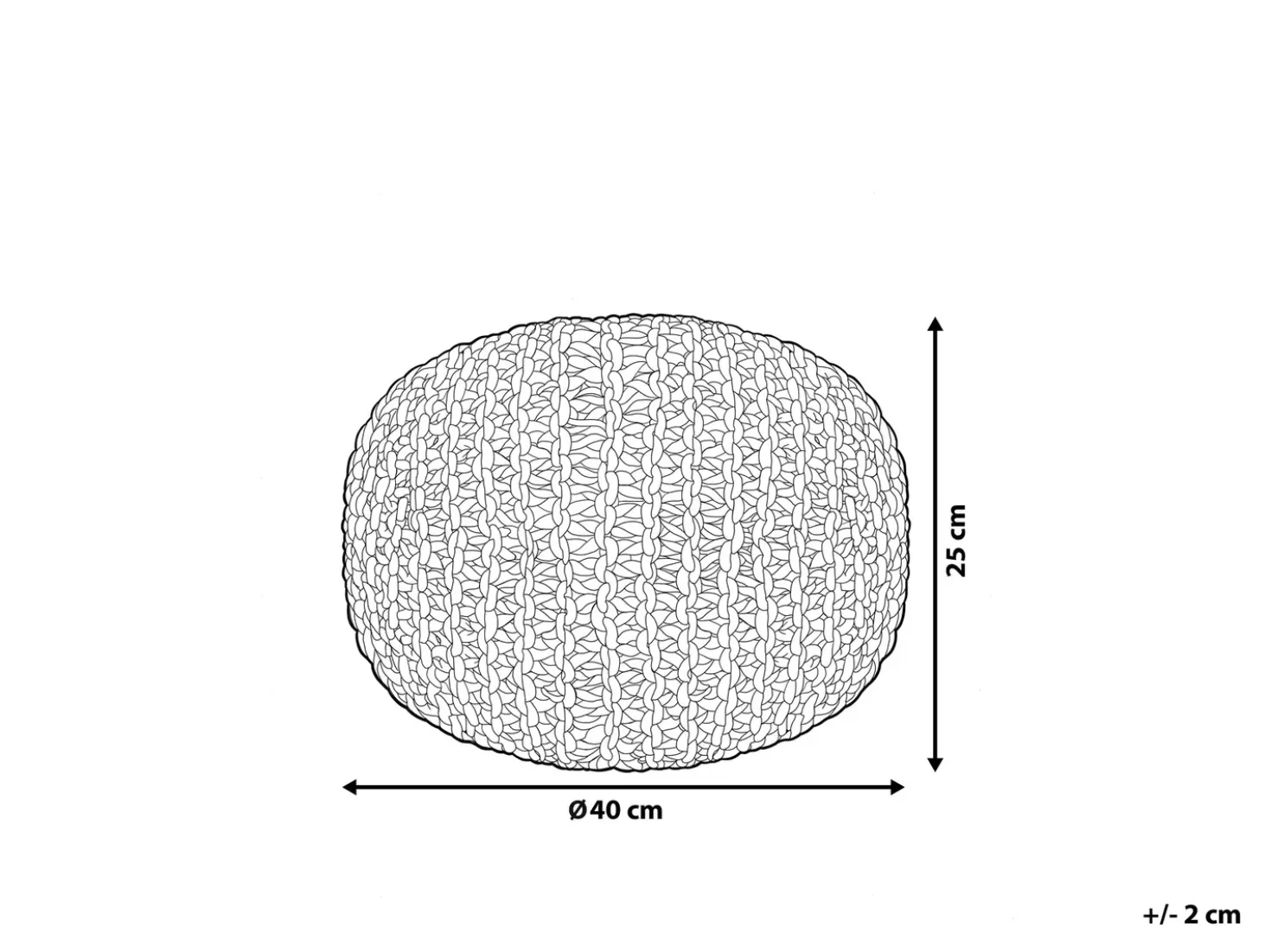 Pouf CONRAD Cotone Rame