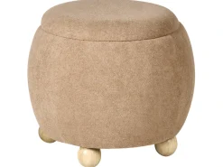 Pouf contenitore ANNABELLA Bouclé Marrone chiaro