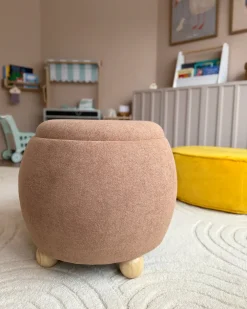 Pouf contenitore ANNABELLA Bouclé Marrone chiaro