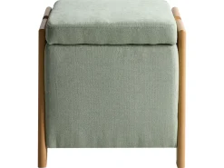 Pouf contenitore EDLAND Tessuto 45 cm 43 cm Verde chiaro