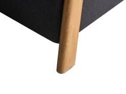 Pouf contenitore EDLAND Tessuto 45 cm 43 cm Nero