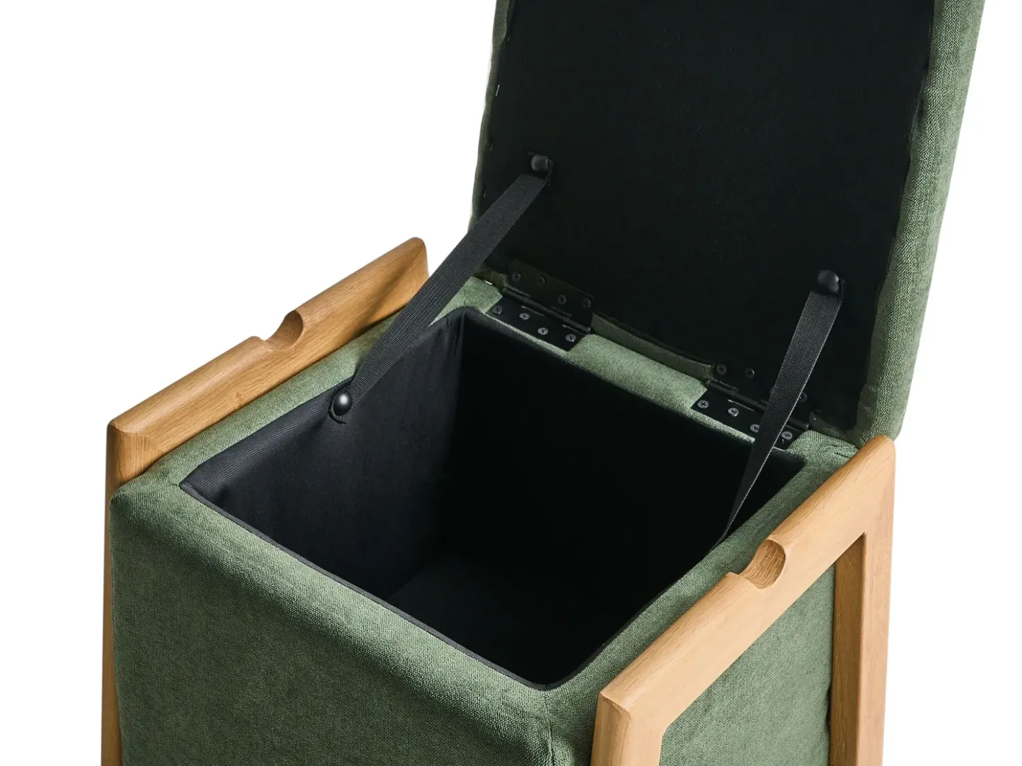 Pouf contenitore EDLAND Tessuto 45 cm 43 cm Verde