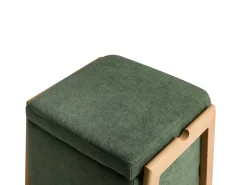 Pouf contenitore EDLAND Tessuto 45 cm 43 cm Verde