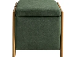 Pouf contenitore EDLAND Tessuto 45 cm 43 cm Verde