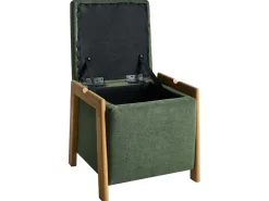 Pouf contenitore EDLAND Tessuto 45 cm 43 cm Verde