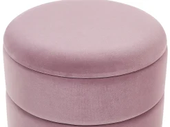 Pouf contenitore ELGIN Velluto Rosa