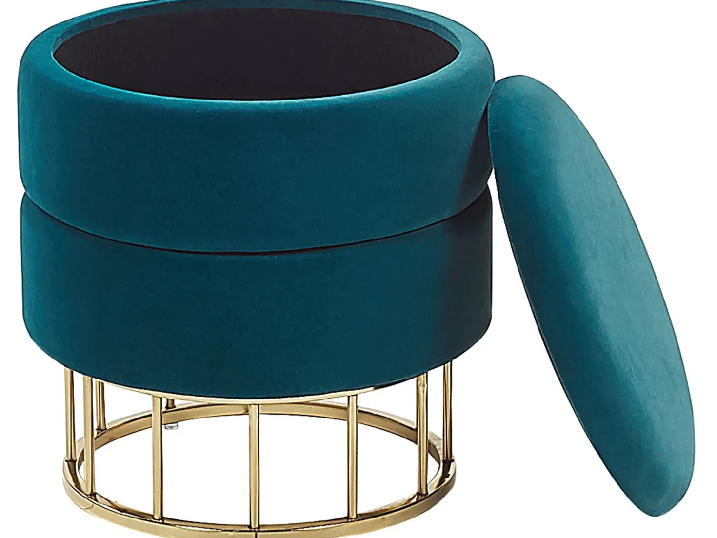 Pouf contenitore ELGIN Velluto Foglia di tè