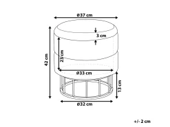 Pouf contenitore ELGIN Velluto Foglia di tè