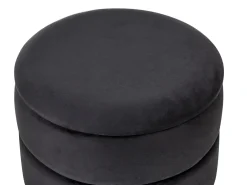 Pouf contenitore ELGIN Velluto Nero
