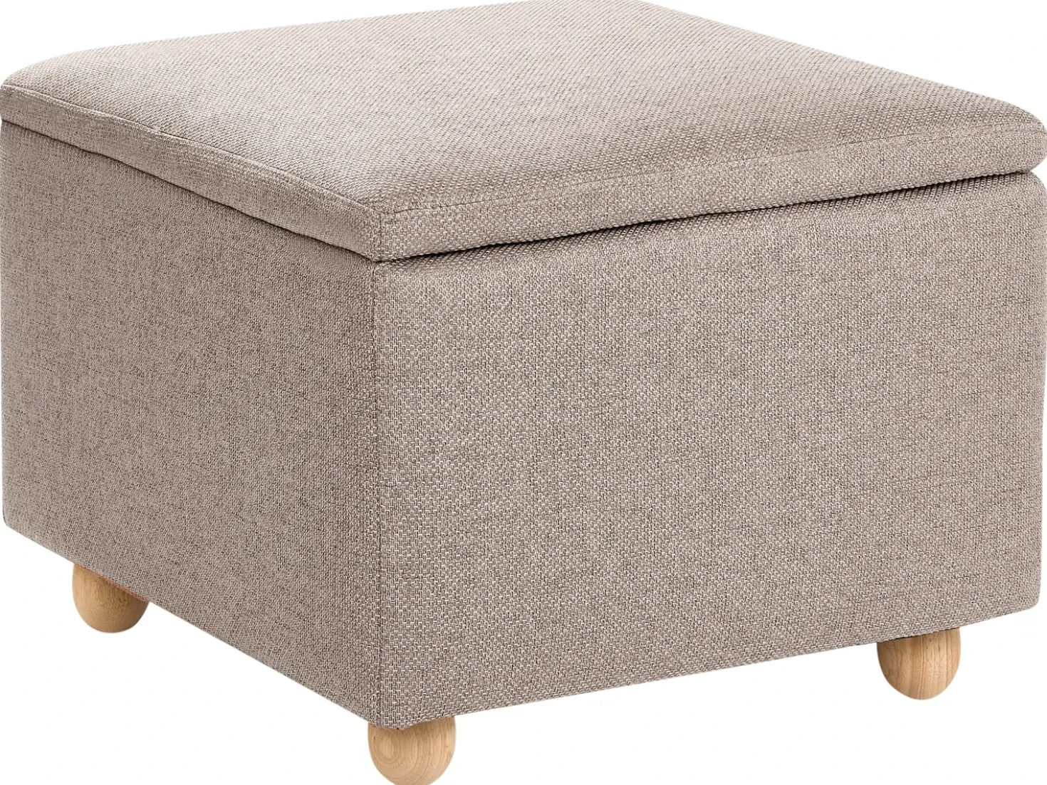 Pouf contenitore FERNDALE Tessuto Beige