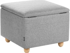 Pouf contenitore FERNDALE Tessuto Grigio chiaro