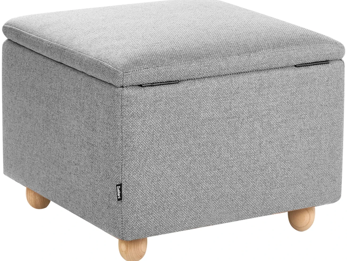Pouf contenitore FERNDALE Tessuto Grigio chiaro