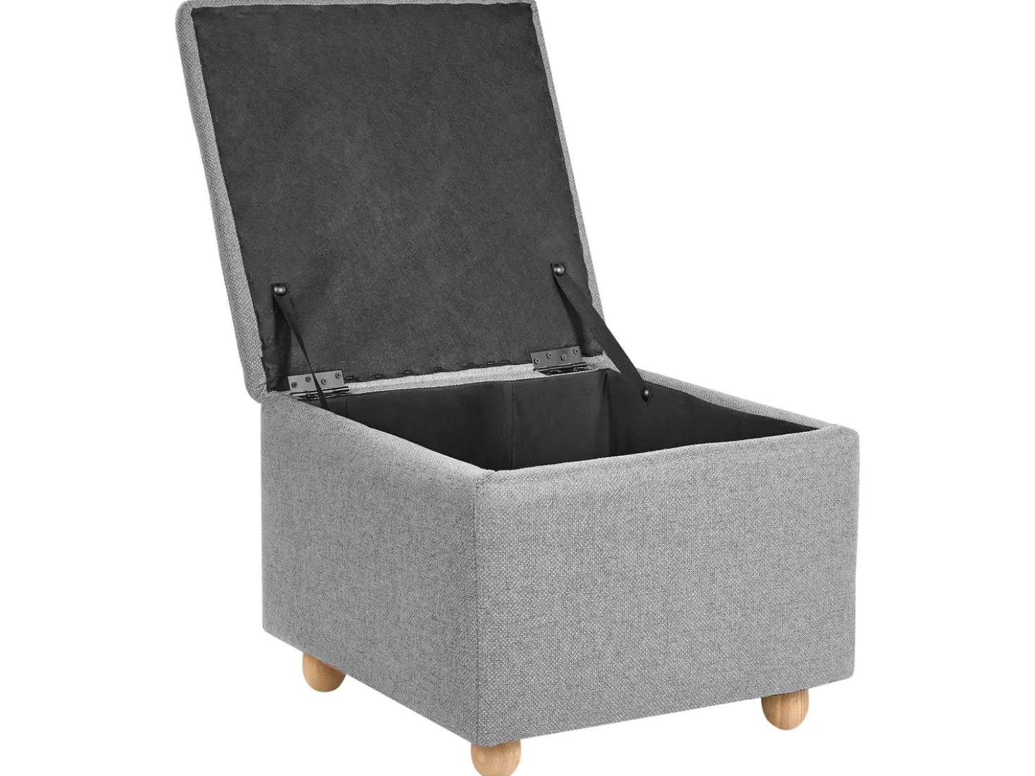 Pouf contenitore FERNDALE Tessuto Grigio chiaro