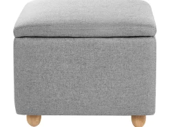Pouf contenitore FERNDALE Tessuto Grigio chiaro