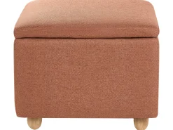Pouf contenitore FERNDALE Tessuto Marrone dorato