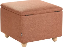 Pouf contenitore FERNDALE Tessuto Marrone dorato