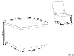 Pouf contenitore FERNDALE Tessuto Marrone dorato