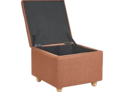 Pouf contenitore FERNDALE Tessuto Marrone dorato