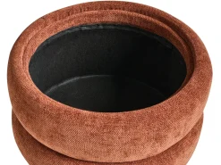 Pouf contenitore HAWLEY Ciniglia Marrone dorato