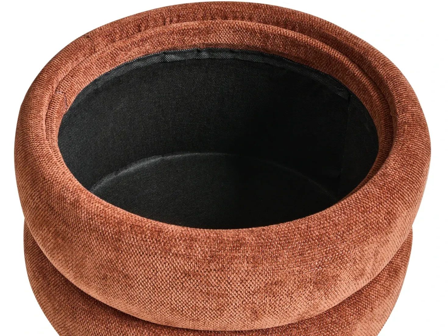 Pouf contenitore HAWLEY Ciniglia Marrone dorato