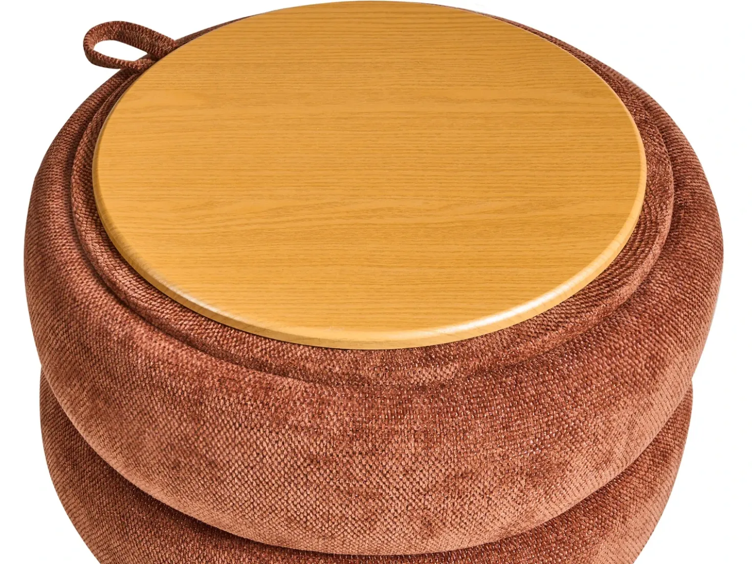 Pouf contenitore HAWLEY Ciniglia Marrone dorato