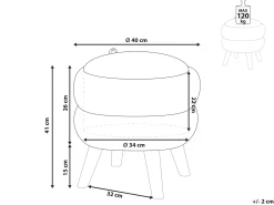 Pouf contenitore HAWLEY Ciniglia Tortora
