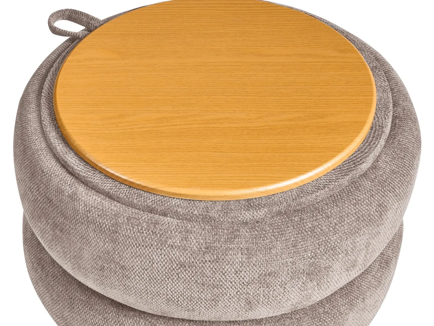 Pouf contenitore HAWLEY Ciniglia Tortora
