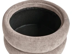 Pouf contenitore HAWLEY Ciniglia Tortora