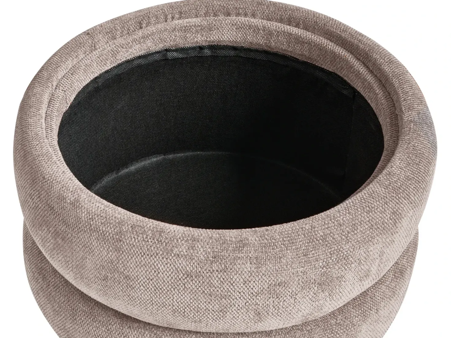 Pouf contenitore HAWLEY Ciniglia Tortora