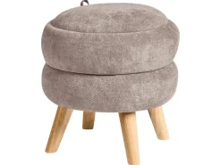 Pouf contenitore HAWLEY Ciniglia Tortora