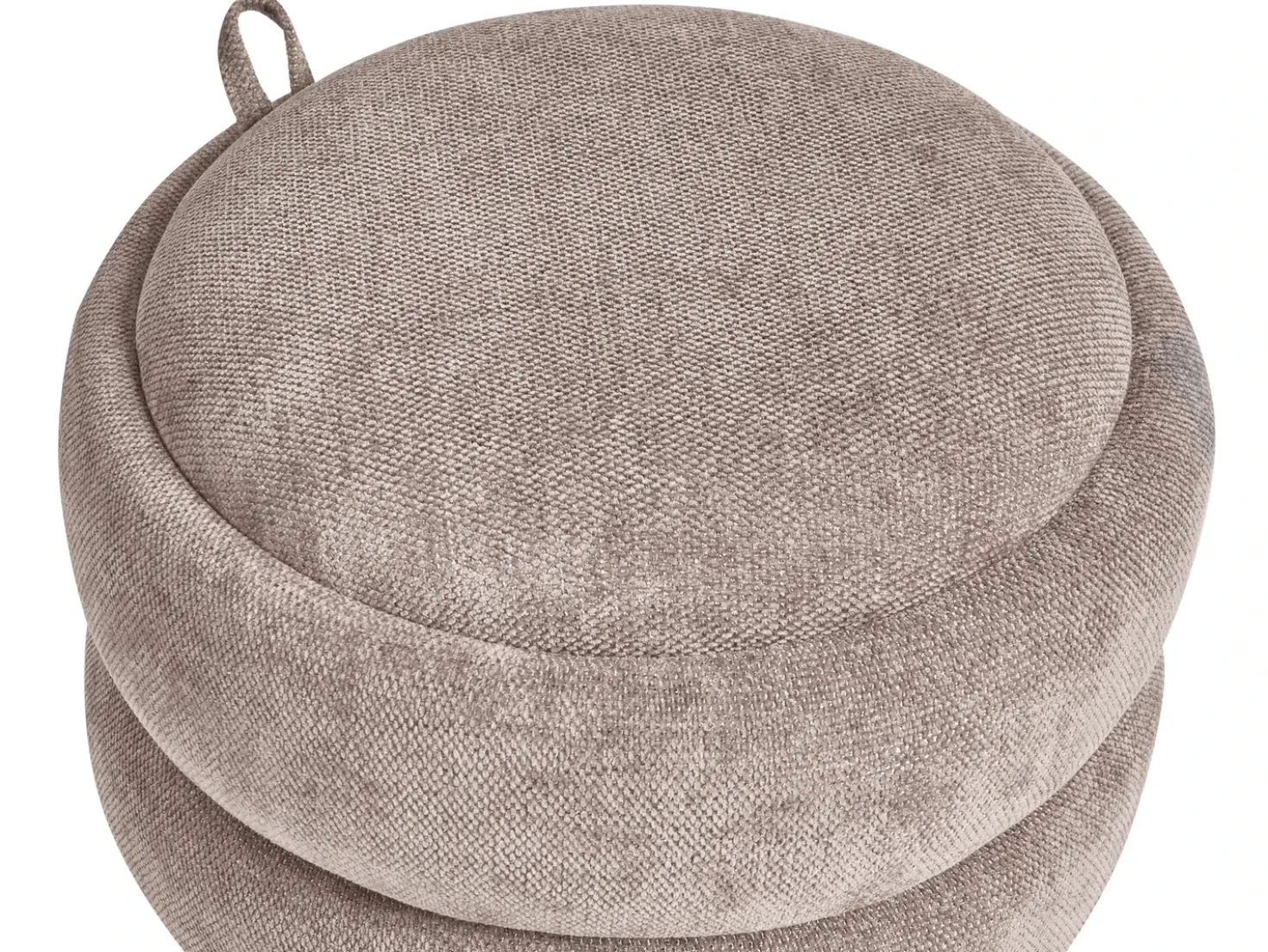 Pouf contenitore HAWLEY Ciniglia Tortora
