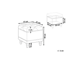 Pouf contenitore LORETTO Velluto Blu scuro