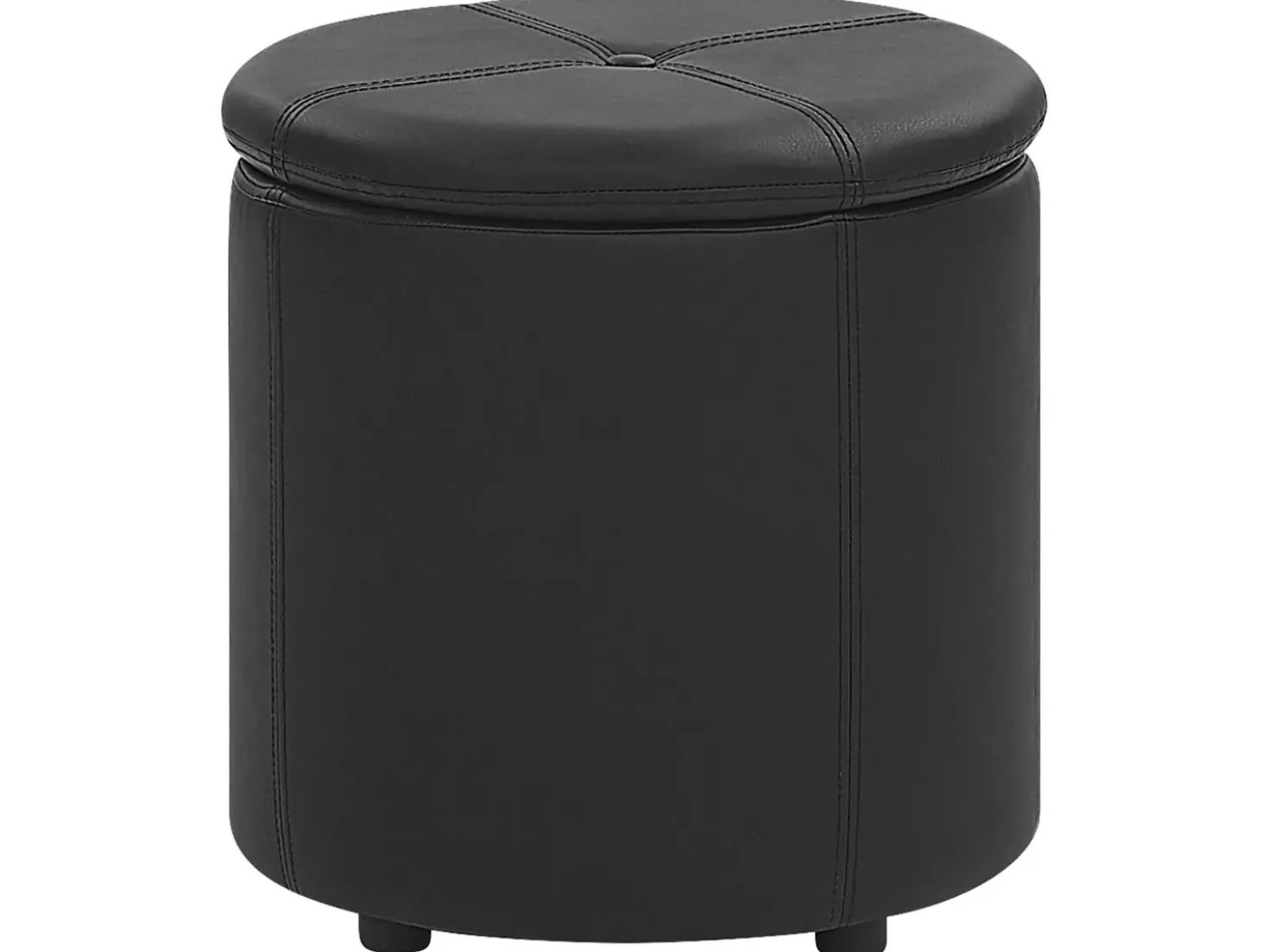 Pouf contenitore MARYLAND Pelle sintetica Nero